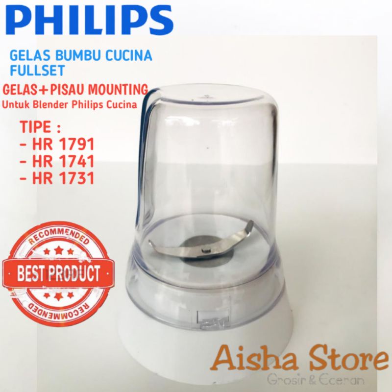 GELAS BLENDER SET BUMBU PHILIPS HR1791/1741 CUCINA GELAS BUMBU GILINGAN BLENDER
