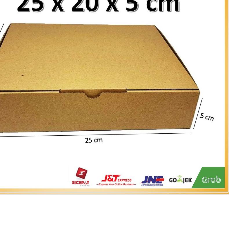 

֍ (10pcs) kardus 25x20x5 cm ....Die Cut kotak aksesoris-dll model box pizza ➼