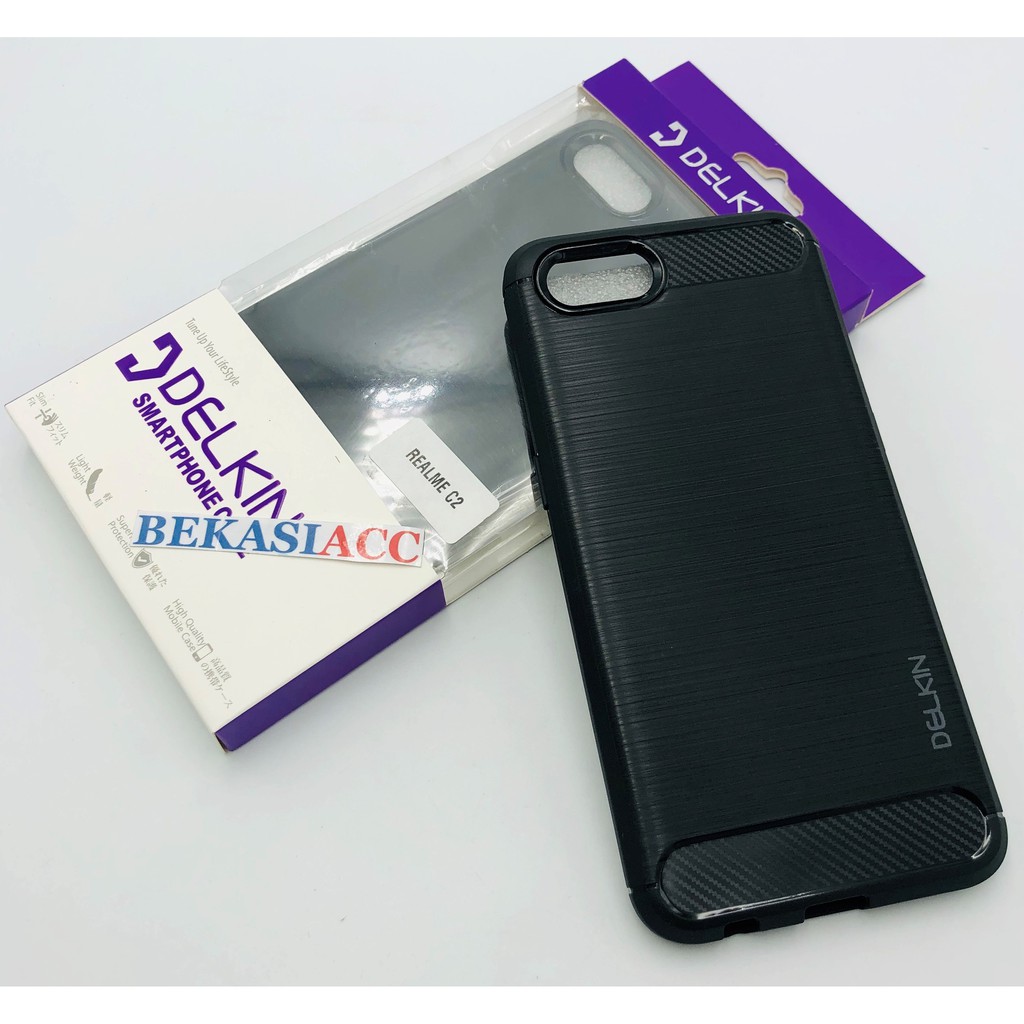 SILIKON REALME C2 DELKIN KARBON / SOFT CASE REALME C2