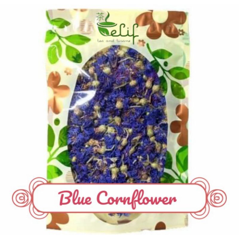 

ELIF TEA Small Pack Blue Cornflower Tea : Himalaya Blue Cornflower Flower Tea