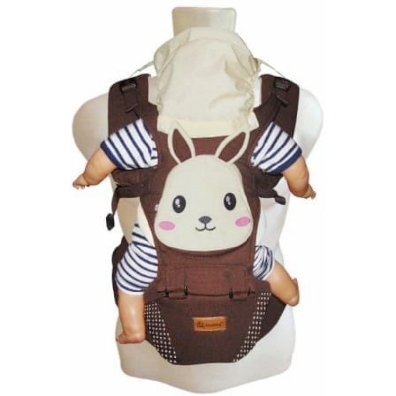 Gendongan Bayi Snobby Hipseat topi saku depan rabbit series / gendongan duduk