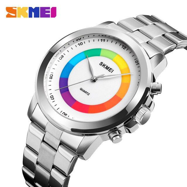 SKMEI 1491 Jam Tangan Pria Analog Tali Stainless WATCHKITE WKOS