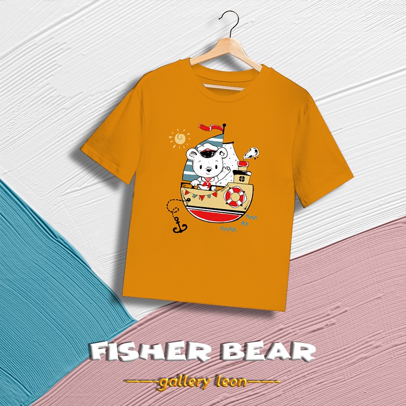 COD Baju Anak Cowok Keren gambar Fisher Bear ORI by Gallery Leon