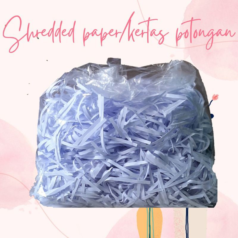 Kertas potongan / kertas cacah buat hampers murah/shredded paper (20gram)