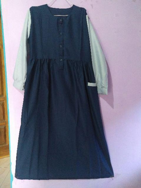 Batik Rafiqa ~ Couple Flanela Gamis Modern Harga Murah