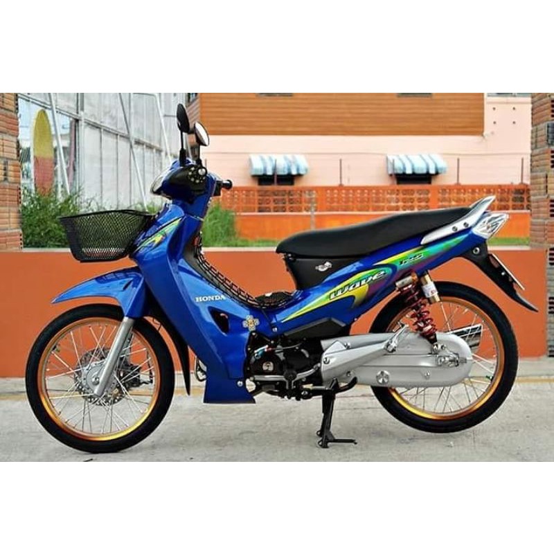 striping wave 125 karisma full biru