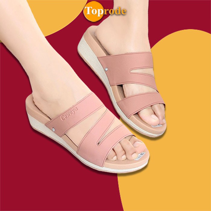 SANDAL WEDGES CASUAL TALI KARET TERBARU SLOP CEWE MURAH SELOP SLIP SELIP KEKINIAN CEWEK WANITA TY01