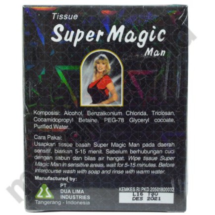 Tissue Magic Man 6  SACHET / Tisu super - Super Magic / Obat tahan lama /-2