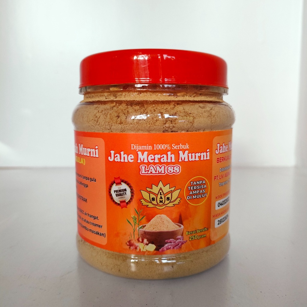 jahe merah murni kemasan 250g