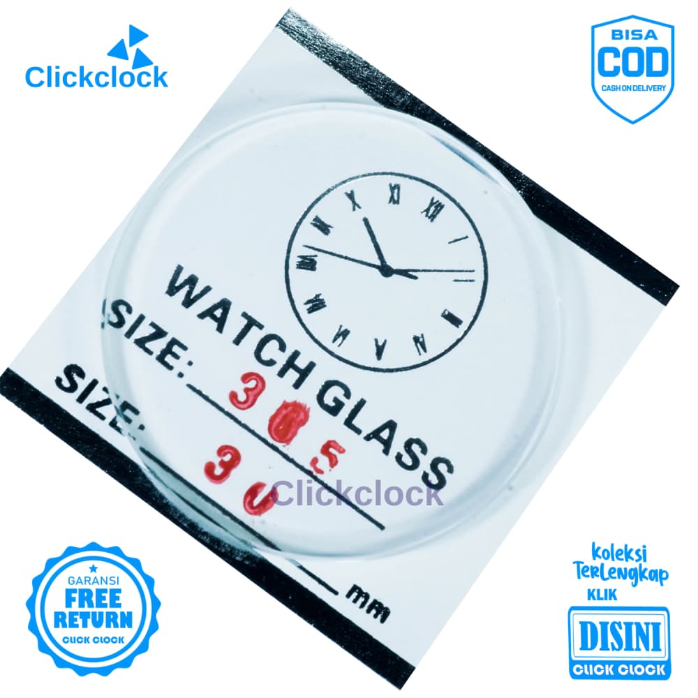 Kaca Jam Kaca Bahan Watch Glass PNC-365 Murah 3,65 cm