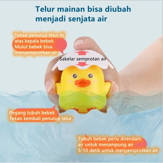 Mainan Mandi Bayi Dan Anak/Mainan Mandi Semprot Telur Ayam pinguin Dino Egg penguin Water Spray