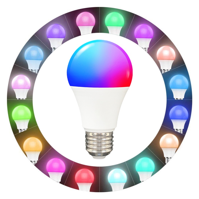 RGB+CCT Bluetooth Smart LED Bulb E27 Lampu Led Berubah Warna-warni Bulb 10W