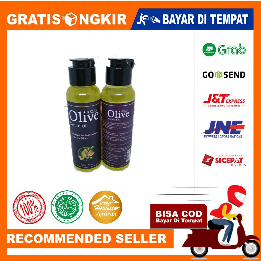 Minyak Kemiri Asli Olive CO.E Oil 100 ml Merelaksasi Kulit Kepala Asli 100%