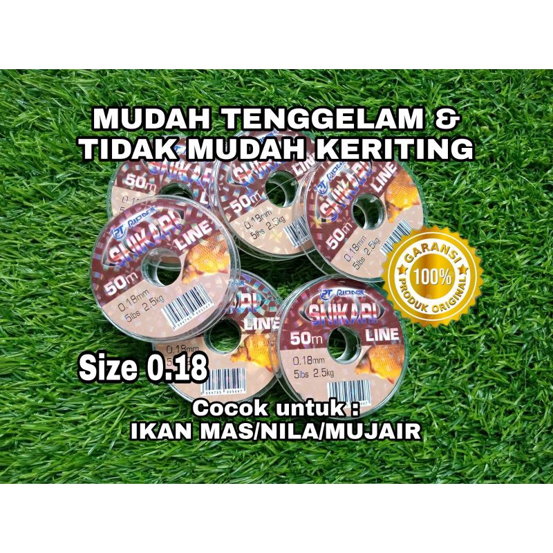 senar pancing ikan mas kuat SHIKARI LINE ORIGINAL
