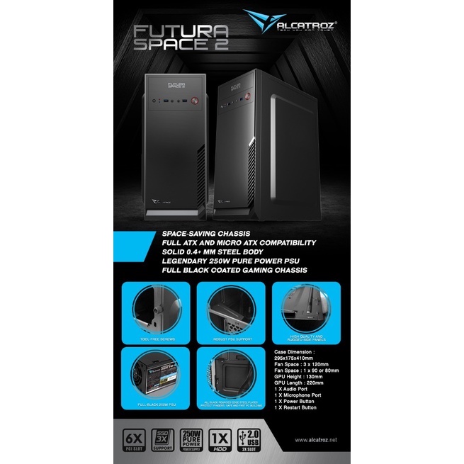 Casing PC Alcatroz Futura Space 2 ATX with power supply