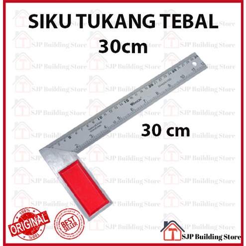 SIKU TUKANG BODY JUMBO TEBAL 12 INCH / ALAT GARIS PENGGARIS TUKANG UKUR TERMURAH BESI ANTI KARAT 100 %