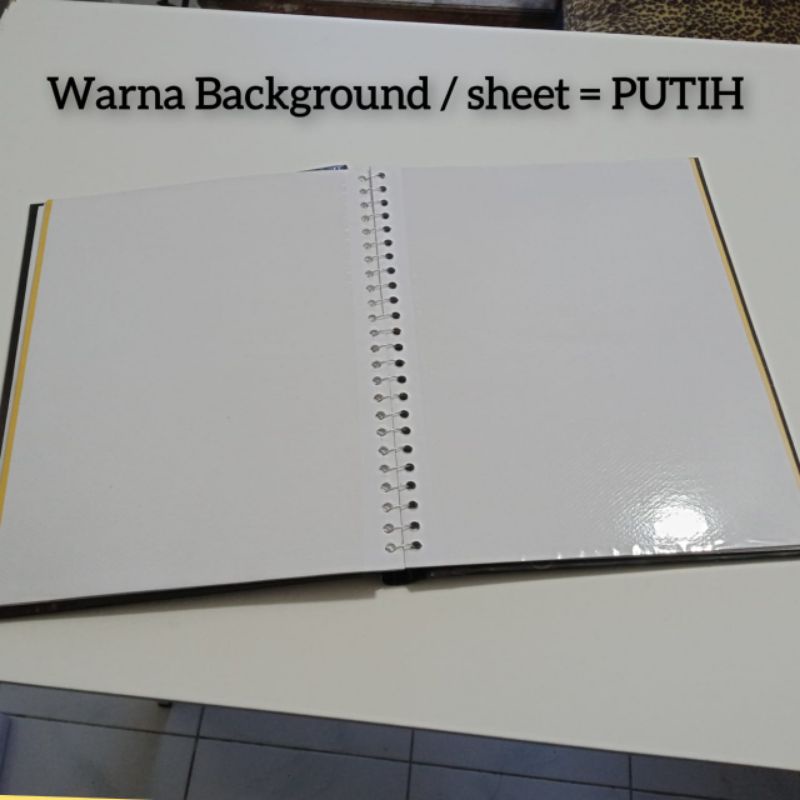 ALBUM FOTO MAGNETIK BESAR SPIRAL WHITE SHEET FREE BOX