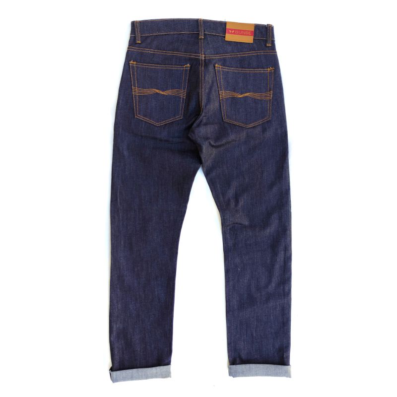 Bunbe - Celana Panjang Pria Raw Denim Selvedge Original