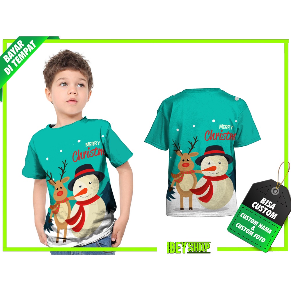 Kaos Anak MERRY CHRISTMAS NATAL 2021 - 23 Custom Fullprint