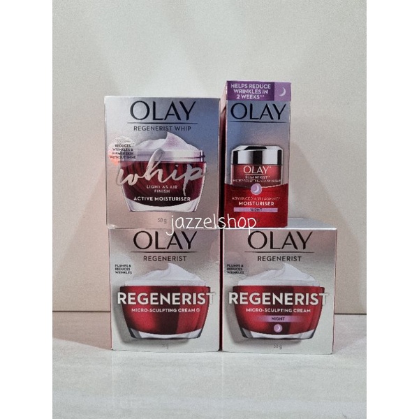 Olay regenerist micro sculpting anti aging cream krim pagi malam 10g 14g 50g