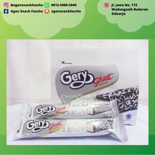 

Gery Saluut Wafer Chocolate Cococnut 20 gram (1 box isi 12 pcs)