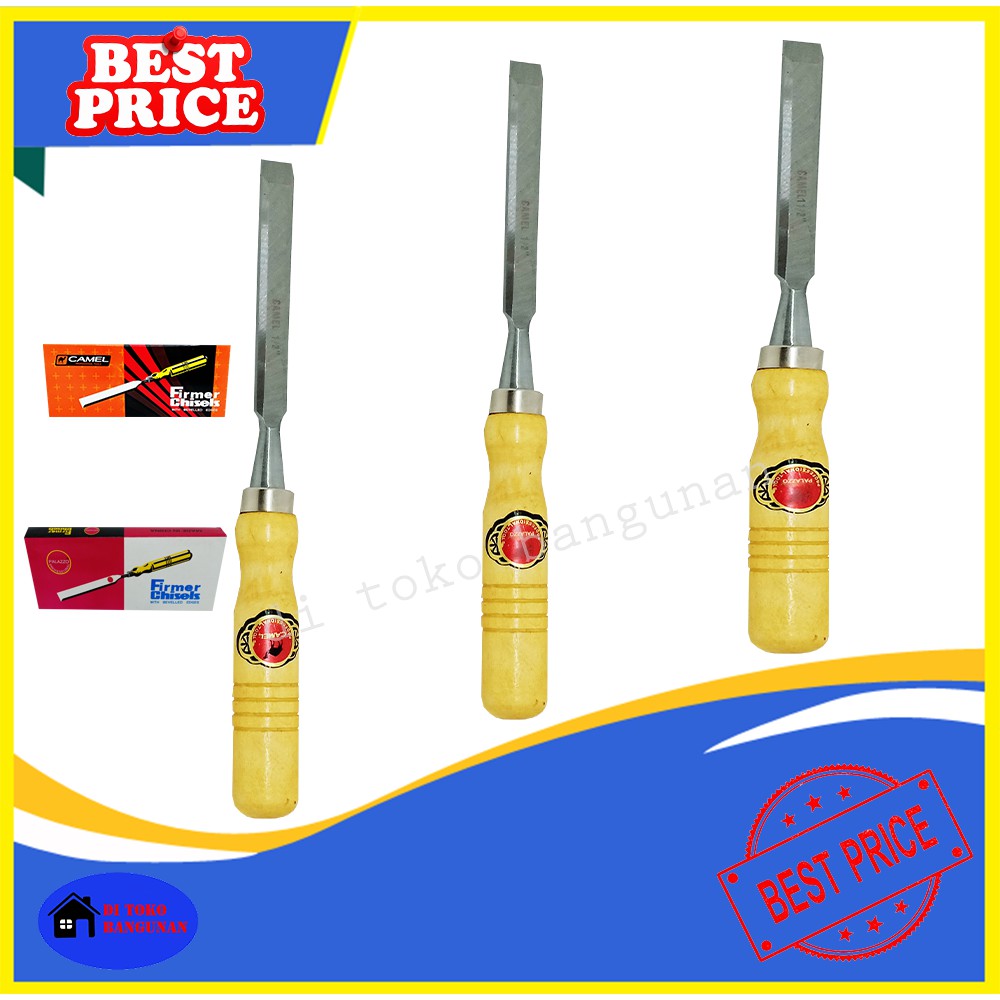 Pahat Kayu Gagang Kayu 1/2&quot; 11/2&quot; Inch Bahan Tebal Tajam Wood Chisel