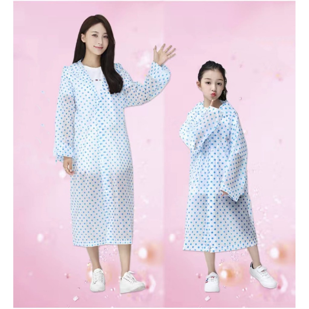 RA 10 Jas Hujan Motif Polkadot  Ibu dan Anak Dapat 2