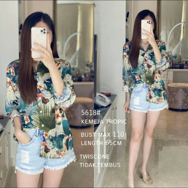 5618 kemeja tropic