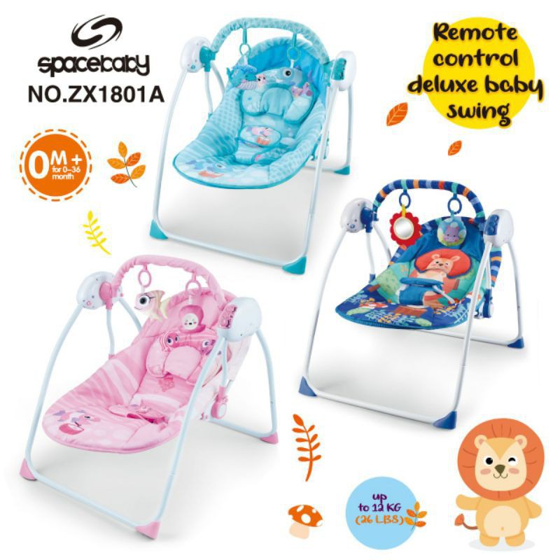 Spacebaby Space Baby Swing Ayunan Bayi Otomatis Plus Remote ZX1801