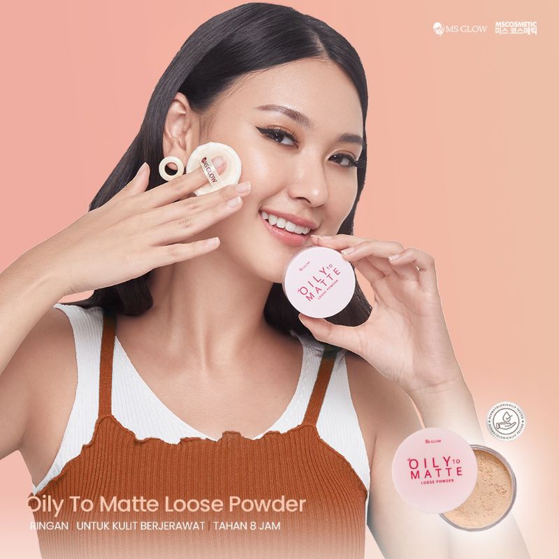 MS GLOW LOOSE POWDER /bedak tabur ms glow / bedak tabur