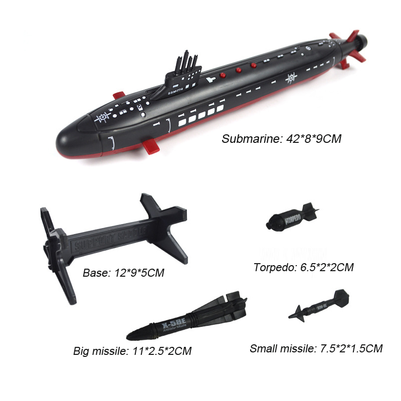 Miniatur Kapal Selam Attack Virginia-class Bahan Plastik Skala 1 / 273 Dengan Suara