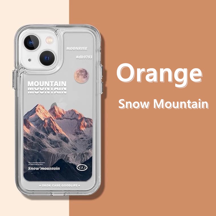 Hard Case Akrilik Motif Pemandangan Gunung Salju Untuk Iphone 13 Pro Max 12 11Pro Xs Max Xr X 8 7 Plus 8P