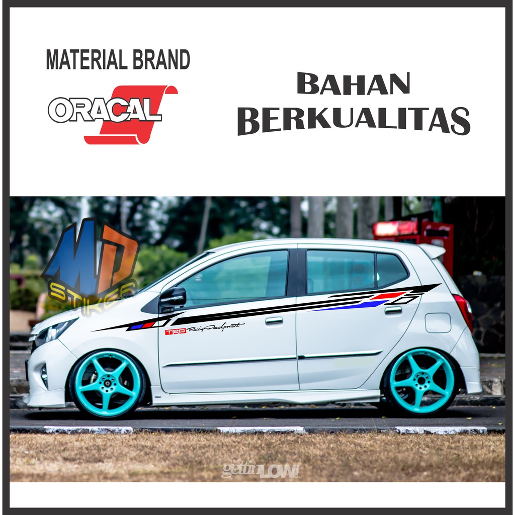 Jual Stiker Sticker Mobil Cutting Agya Ayla Brio Swift Slpash March Datsun Mirage Terbaru Minimalis Indonesia Shopee Indonesia