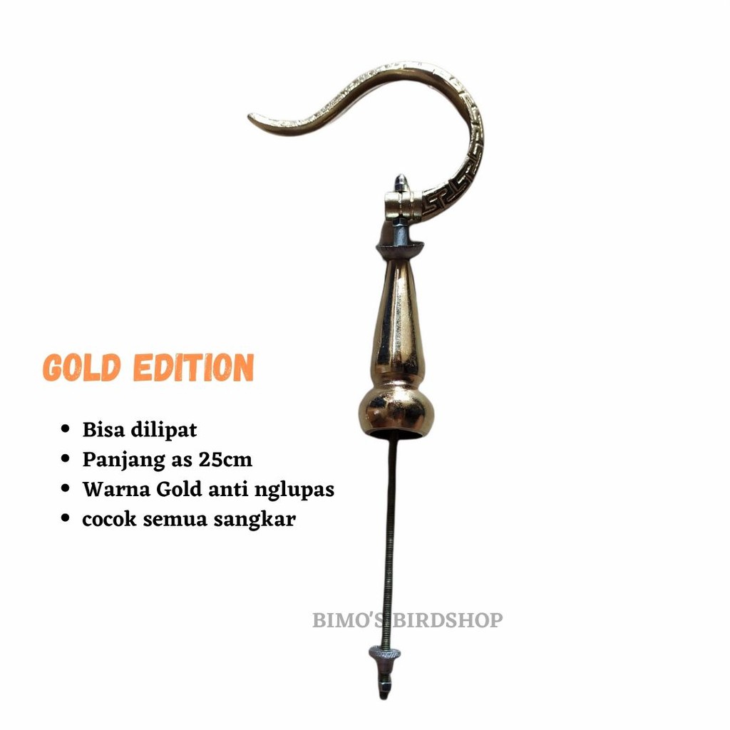 GANTUNGAN SANGKAR CUNGKOK FULLSET PION KRUCUT GOLD CANTOLAN SANGKAR BURUNG MURAI KOTAK LOVEBIRD BRAN