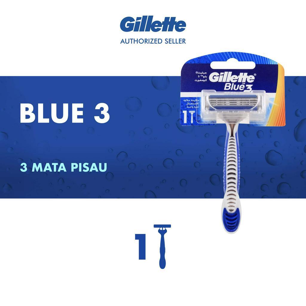 Gillette Alat Cukur Blue 3 Razor Pisau Cukur isi 1
