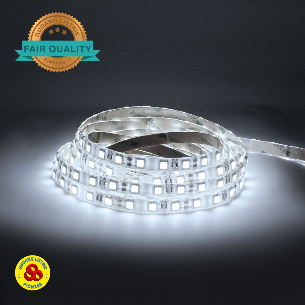 Hamatsu Led Strip 5050 SMD Putih 12V IP33 Ledstrip Cool Daylight 12 Volt