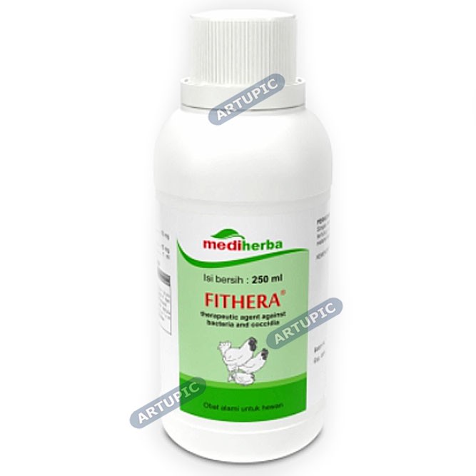 Fithera 250 ml Obat Oral Herbal Anti Koksi Bakteri CRD Ayam Unggas Ternak Hewan Medion Artupic