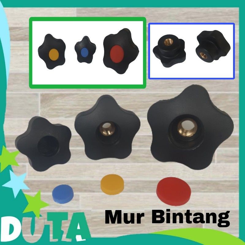 Jual Mur Bintang Star Knob Tebal Dan Kuat Berkualitas Tinggi Shopee Indonesia