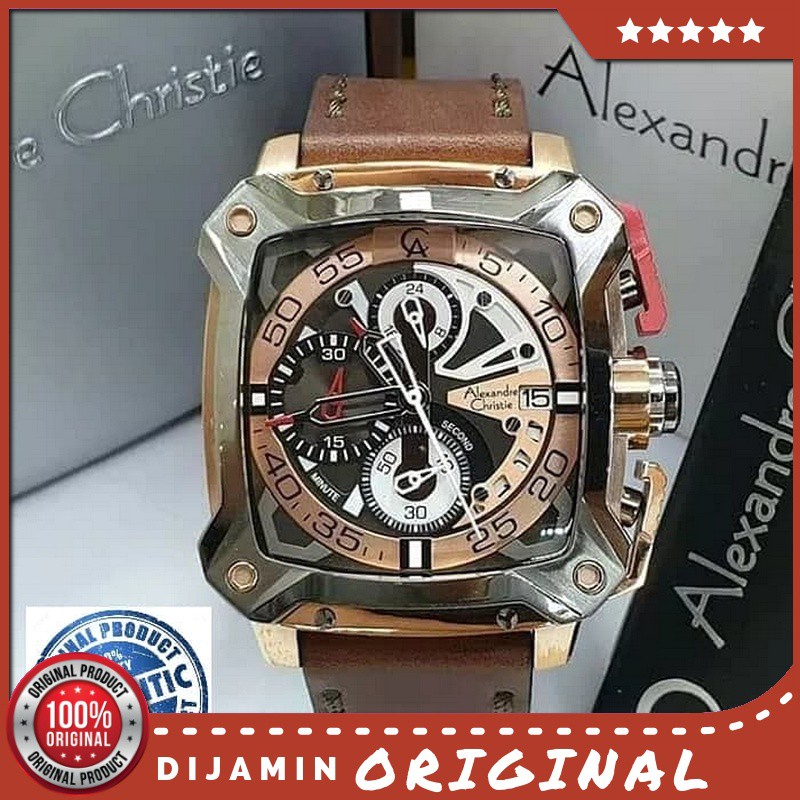 Alexandre Christie Ac3038 Ac3038 Rose Gold Man Jam Tangan Asli Original Ori