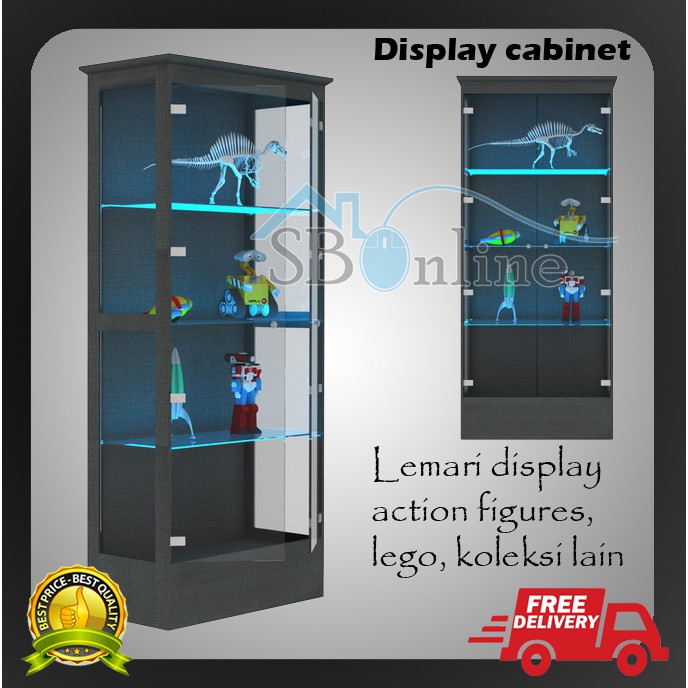 Lemari Pajang Action Figure Hot Toys, Lego, Gundam, Mainan, Koleksi