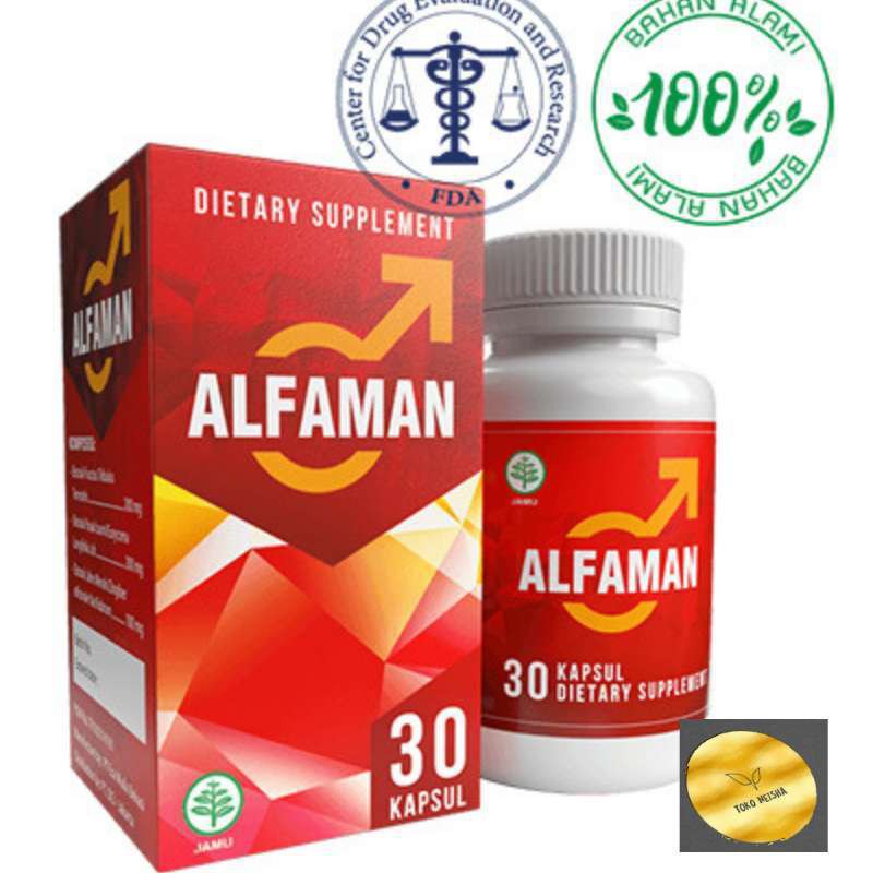 ALFAMAN KAPSUL HERBAL ORIGINAL SUPLEMEN PRIA BPOM AMPUH ALFAMAN