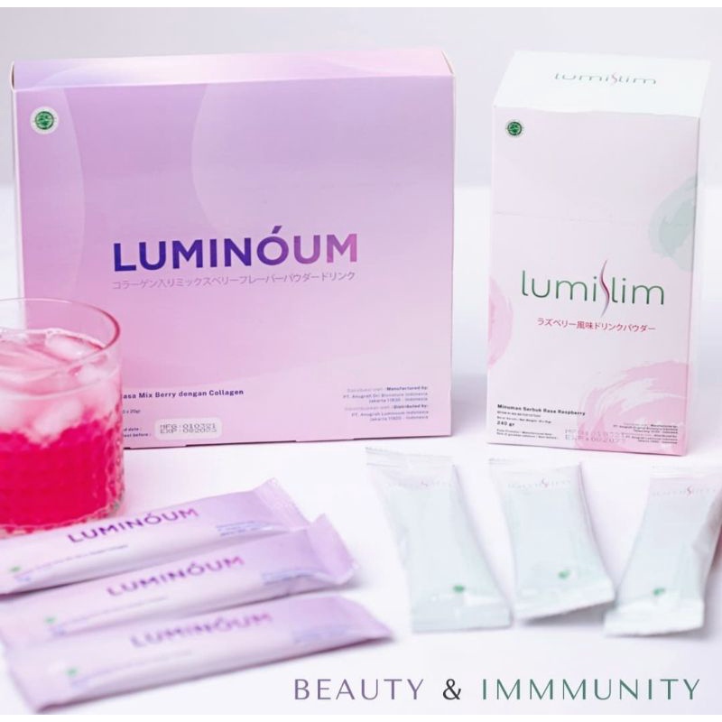 Lumislim Fiber Slimming Drink Luminoum Collagen Drink Ecer 1 sachet