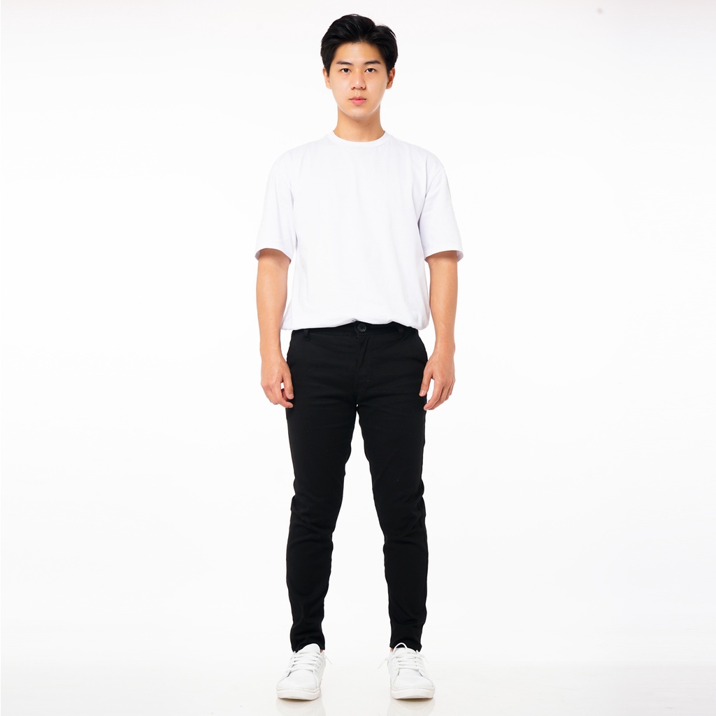 SANVANINA Celana Panjang Chino Hitam Slim Fit | Tailor Chino Black Pants H-036