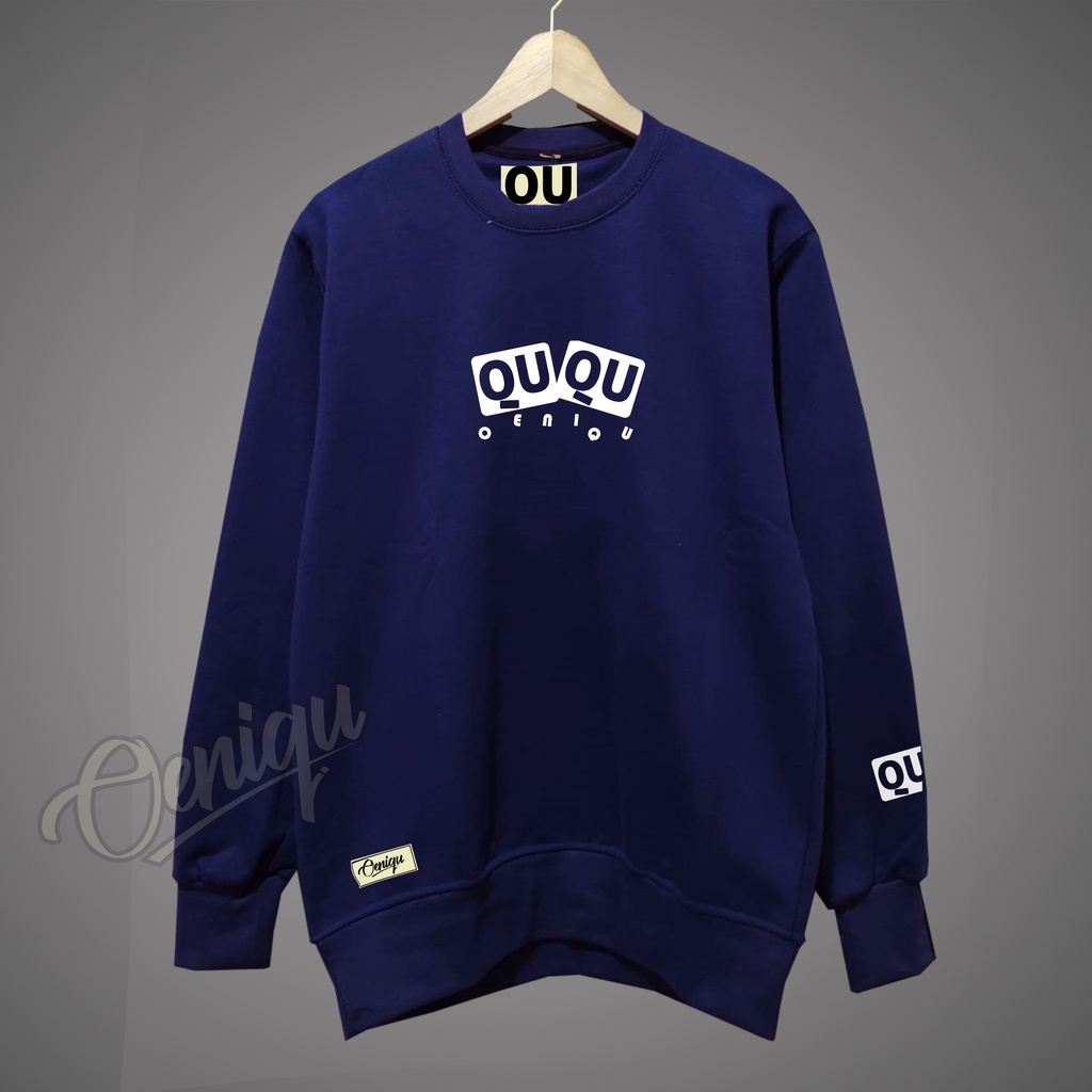 CREWNECK SWEATERSHIT OENIQU ORIGINAL SIZE L-XL-XXL-XXXL-XXXXL-XXXXXL QUQU NAVY