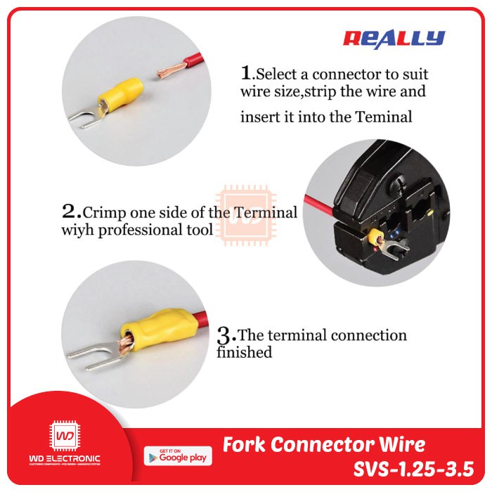 Skun Y Kabel Fork terminal wire SVS-1.25-3.5