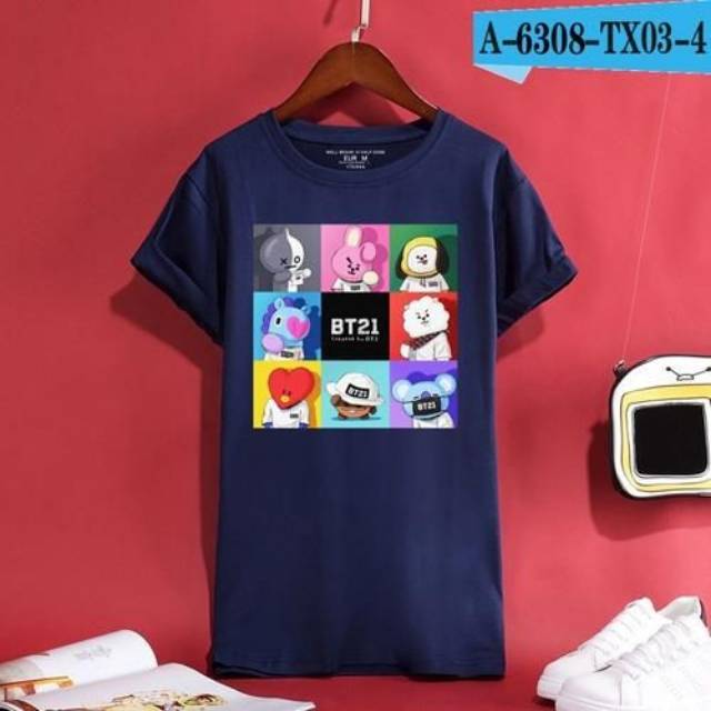 Kaos BT21 BTS JUNGKOOK TAEHYUNG SUGA RAPMON JIN SUGA