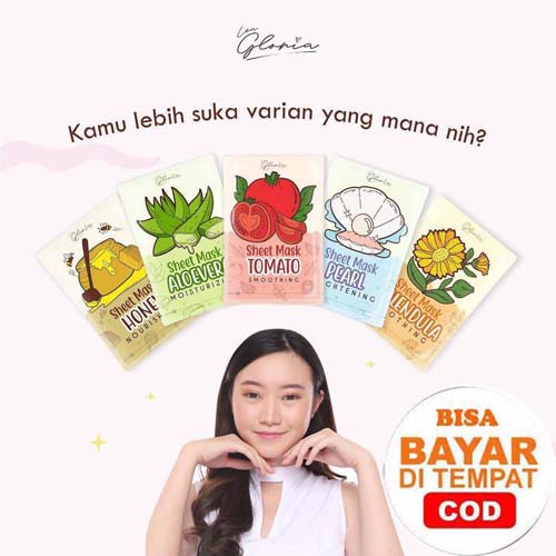 [RESMI] LEA GLORIA Sheet Mask Masker Wajah 15ml