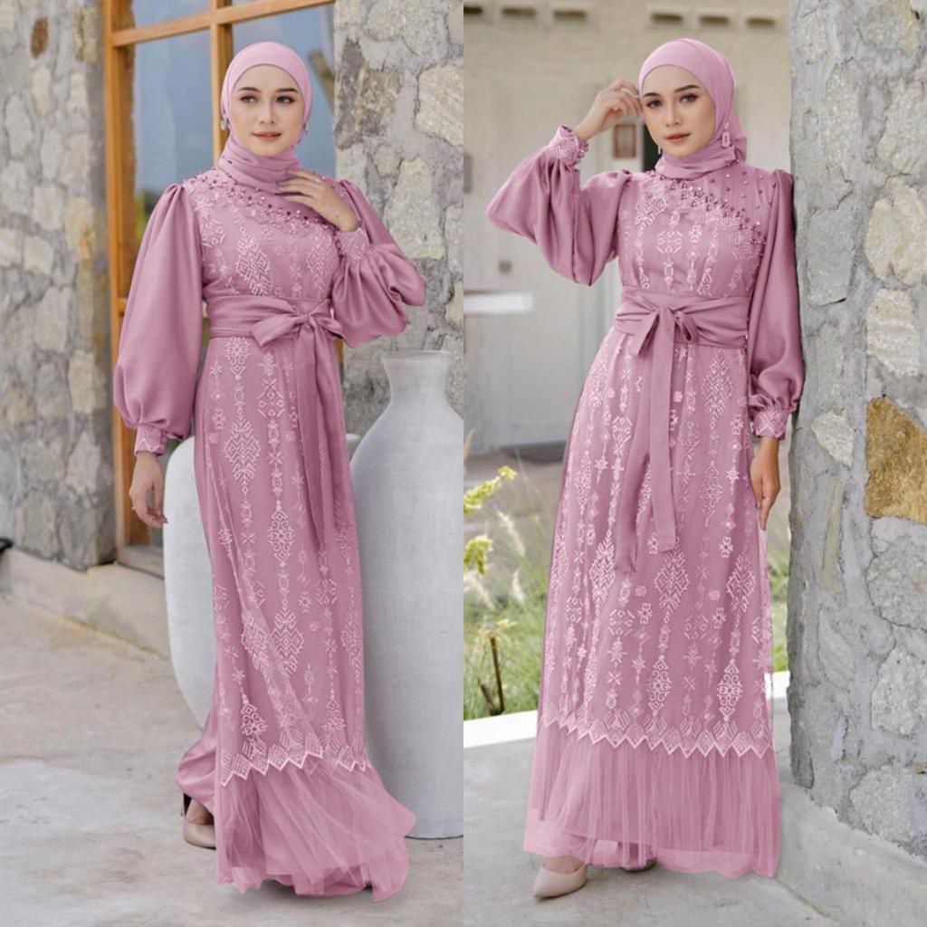 MX ROSSA FASHION MUSLIM GAMIS WANITA TERLARIS / MODEL MEWAH / PAKAIAN PESTA TERBARU