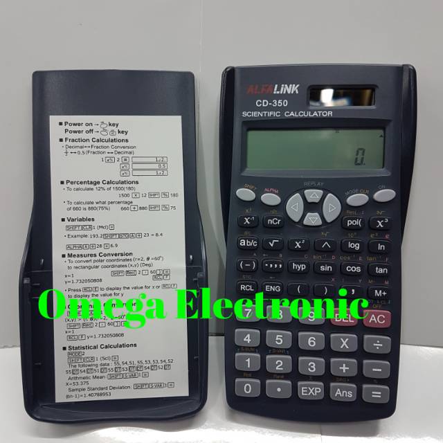 Alfalink CD-350 Scientific Calculator Kalkulator Sekolah Kuliah Mirip Casio FX-350MS