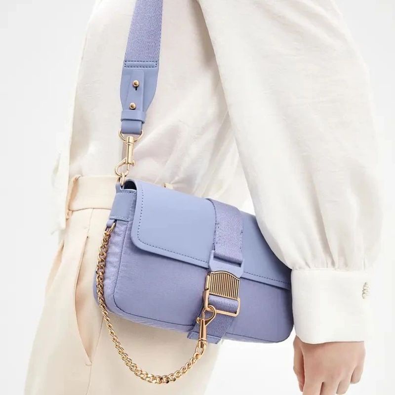 6.6 SALE | CK Aspen Metallic Belt Buckle Shoulder Bag